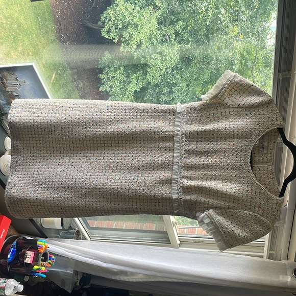 NEVER WORN still with tags Sara Campbell S/S Tweed shift w/Patch pockets ivory - Picture 9 of 9